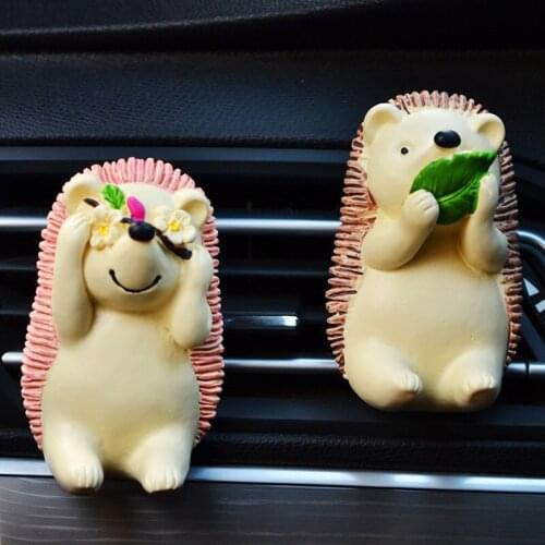 Car Exhaust Diffuser Car Accessories Air Freshener Cute Hedgehog Solid Car Perfume Air Freshener Car Interior Accessories