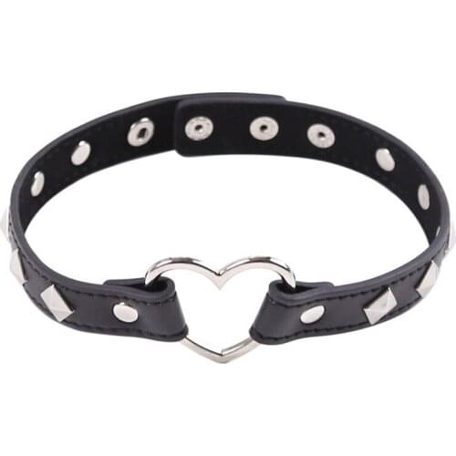 BDSM Sexy heart ring Collar Leather Tie neck Leash harness Bondage Sex Toys For Sex Games cosplay Posture Juguetes Erotic toys
