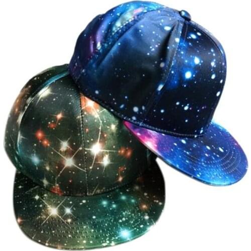2021 New Fashion Galaxy Starry Sky Baseball Cap Women Men Hip-Hop Hat Outdoors Snapback Cap gorras planas Casual galaxy snapback