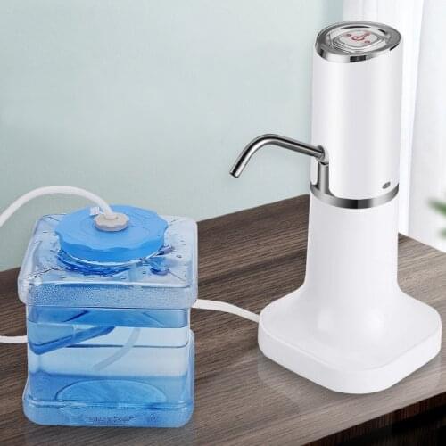 SaengQ Water Pump Dispenser Water Bottle Pump Mini Barreled Water Electric Pump USB Charge Automatic Portable Bottle Switch