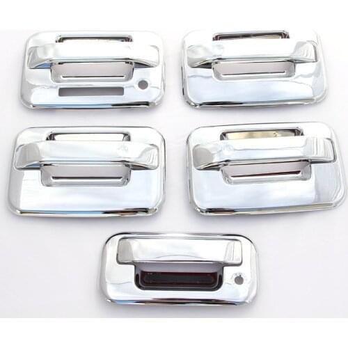 Chrome Door Handle Covers with Keypad & Tailgate Cover with Keyhole FOR 2004-2014 Ford F-150 F150 (4 Doors)