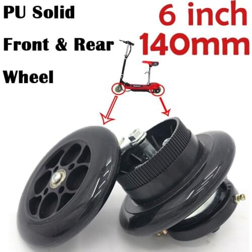 Good Quality PU 6inch 5.5Inch Solid Wheels 5.5'' PU Wheel 140 Mm Wheels for Electric Scooter Baby Car Trolley Cart,caster Wheels