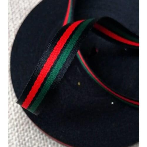 Hot 2M 1cm green red black Webbingstripes Grosgrain Ribbon diy Clothing bow sewing accessories christmas decorations gift ribbon