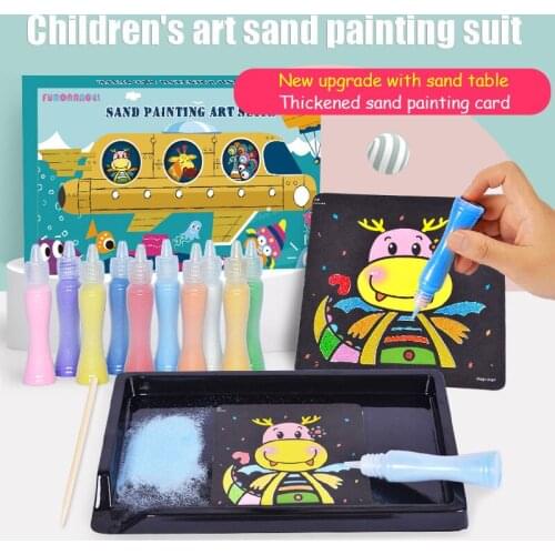 Lotus Angel sand painting childrens color sand boys and girls DIY hand painting toy sand painting suit upgrade with sand table