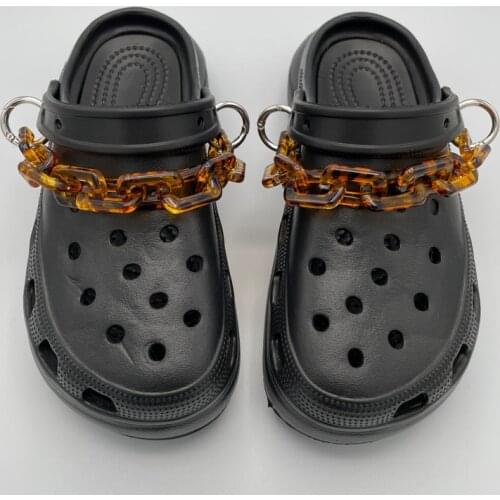 Fashion Acrylic Shoe Chain Backpack Handbag DIY Decoration For Women Croc Clog Shoe Charm Personality Shoe Jewelry Accessories