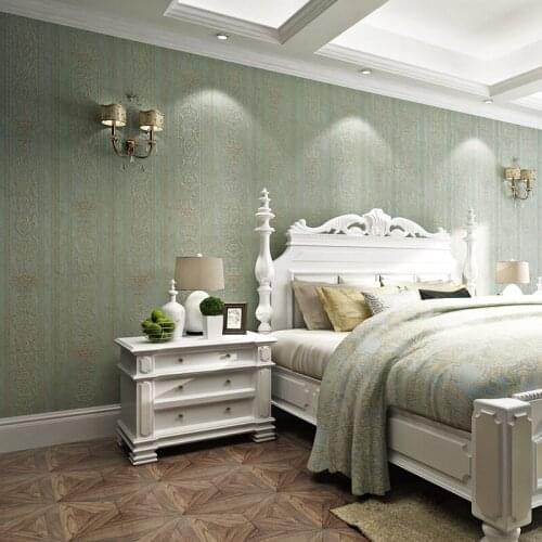 Wall Style Home Improvement 3d American Covering Vertical Striped Wallpaper Roll Non-woven Flower Wallpapers For Living Room