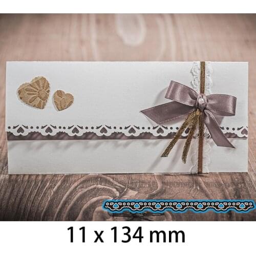 New Metal Cutting Dies Scrapbooking Lace Greeting Card DIY Album Paper Craft Embossing Stencil Decoration 11*134mm