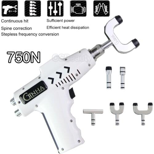 NEW 4 Heads Adjustable Chiropractic Electric Correction Gun Intensity Therapy Instrument Activator Correction Massager Gun Set