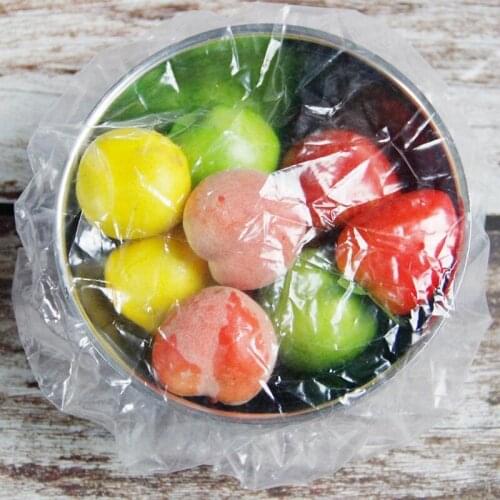 100pcs Disposable Food Elastic Fresh-keeping Sleeve, Dustproof Sealing Cover, Fresh-keeping Film, Bowl Cover, Fresh-keeping Bag