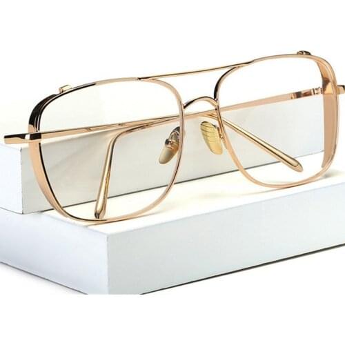 XojoX Optical Alloy Glasses Frame Women Men Oversized Transparent Eyeglasses Frames Myopia Glasses Male Female Eyewear