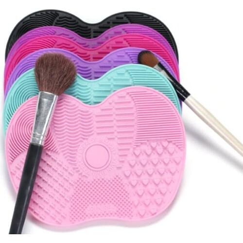 Foundation Makeup Brush Scrubber Board Silicone Makeup Brush Cleaner Pad Make Up Washing Brush Gel Cleaning Mat Hand Tool