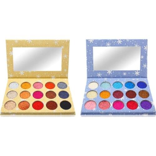 15 Color Shadow Palette Flashing Shimmer Glitter Glitter Makeup Eye Shadow Powder High Pigment Multicolor Series Waterproof