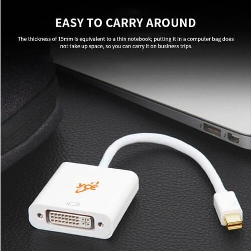 MiniDP to DVI Convertor HD 1920*1080p Support MacBook Sueface Pro Dell XPS Gold Plated Antioxidant Connector Office M34