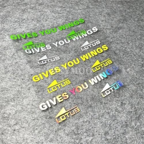 GIVES YOU WINGS LOTUS Motor Racing Stickers GP Helmet Visor Lens Decorate Applique Car Decals