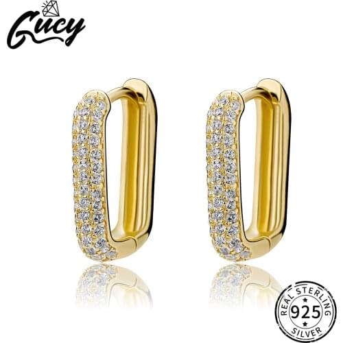 GUCY Luxury Women Squeare Earrings Micro Paved Cubic Zirconal Stones Female Accessories High Quality Fashion Jewelry