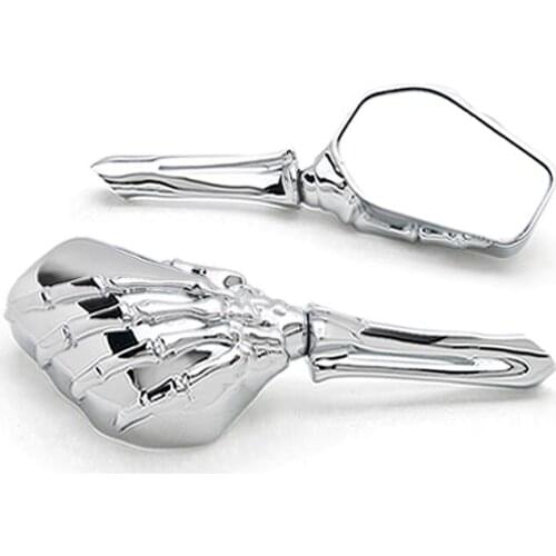 Brand new Chrome Custom Motorcycle Skeleton Mirrors For Kawasaki EN Vulcan 450 500 LTD