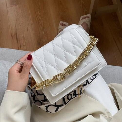 2021 New Messenger Bags Women Chains Shoulder Bag Diamond Lattice Luxury Handbags Women Bags Female Designer Totes Small Bolsas