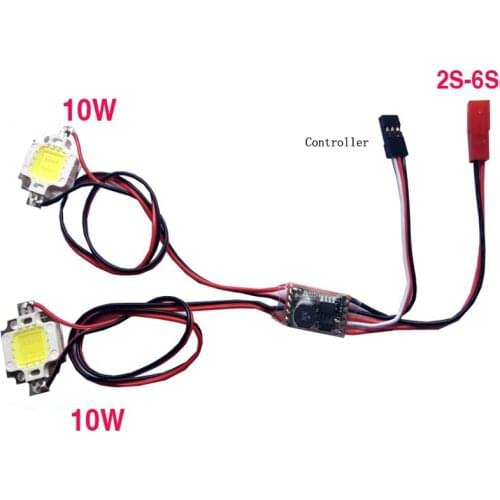 10W Large Power LED Light for RC Quacopter Accessories Night Flying Lights Double Flashing Strobe Flash w Controller