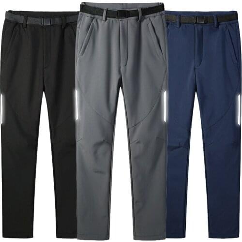 Winter Men Women Fleece Outdoor Pants Windproof Waterproof Hiking Trekking Pants Female Male Warm Breathable Sport Trousers