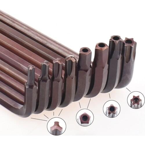 10pcs/lot L Type Wrench Share Bicycle Screwdriver Drill Bit Y/Torx/5-Point/Pentagon/Hex Shaped bit Tools TT45 Y4 Y5 Y6 Y8 M6 M8
