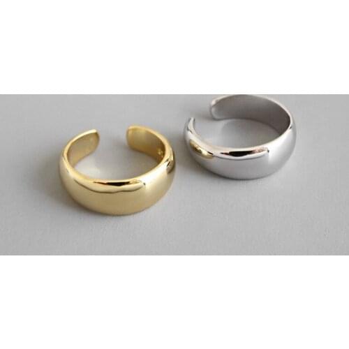 100% 925 sterling silver clip on earrings for women ear cuff, gold color smooth circle clip earrings without piercing jewelry