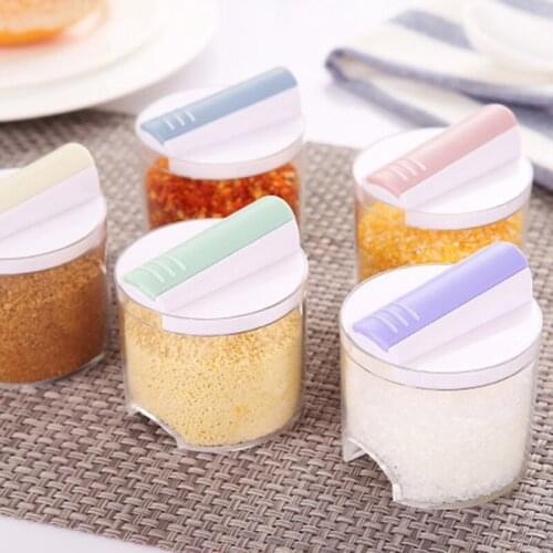 5pcs Brand New Seasoning Bottle Seasoning Bottle Barbecue Jar Seasoning Box Set Kitchen Supplies