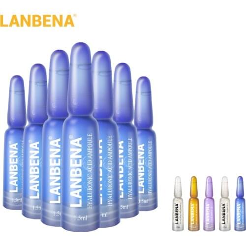 LANBENA Ampoule Serum Hyaluronic Acid+Vitamin C+24K Gold Retinol +Q10+Ceramide Anti-Aging Wrinkle Moisturizing Beauty For 7 Days