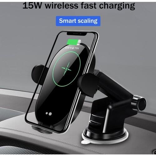 Wireless Car Charger Auto Clamping Mount Fast Charging Vent Phone HolderCar Induction Charger Mount for iPhone 12 SE 11 8 Samsu