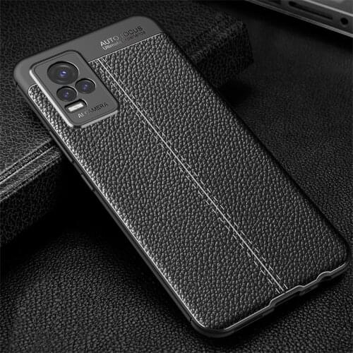 For Cover Vivo V21E Case For Vivo V21E Capas Coque Shockproof Bumper Luxury TPU Leather For Fundas Vivo V21E V21 E Cover 6.44"