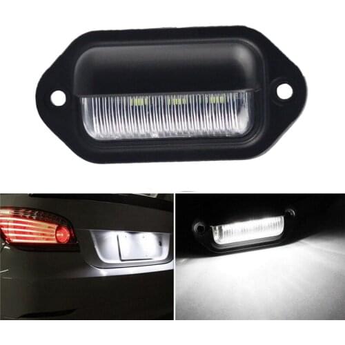 1 Pcs Waterproof 6LEDs Number Plate flipper Light License Plate Light Lamp Car Boat RV Truck Tail Light Trailer Step Lamp White