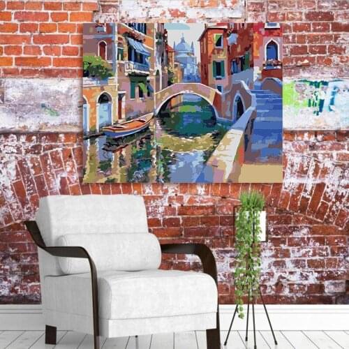 Paint by number art painting by numbers Venice Watertown Alley the view of the city