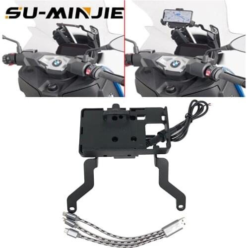 Motorcycle GPS/SMART PHONE Navigation GPS Plate Bracket Adapt Holder For BMW C400X 2019 2020 c400x Mobile phone fixed seat
