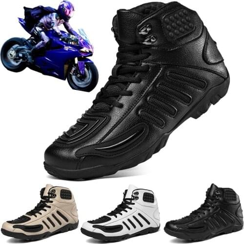 Motorcycle Boots Mens Trend Fashion Riding Shoes Outdoor Off-Road Motorcycle Shoes Color Change Ladie Street Racing Travel Shoe