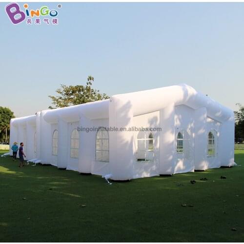 Custom made 10*10*5 meters white wedding inflatable tent / advertising inflatable tent / big inflatable event tent