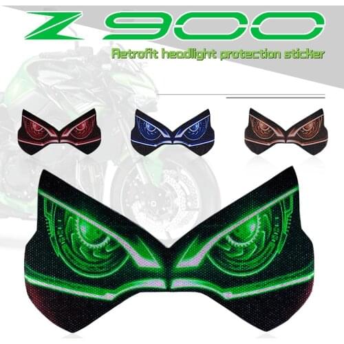 New For KAWASAKI Z900 Z 900 2020 2021 High Quality Motorcycle 3D Front Fairing Headlight Sticker Guard Head light Stickers