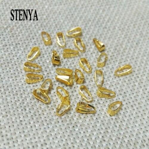 Gold plated jewelry Pendant Pinch Clips Clasp Bails necklace ends beads Connector crimps bracelet Charms Hooks Buckle toggle kit
