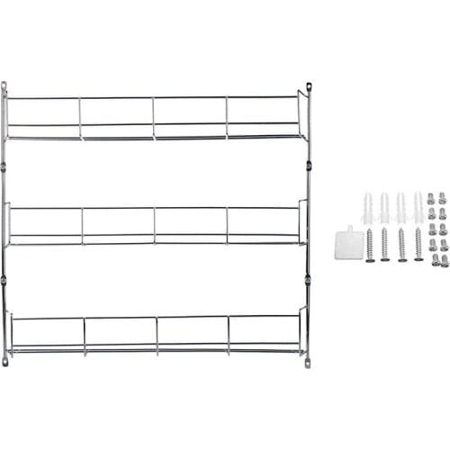 PPYY-3 Tier Spice Rack Wall Mount Kitchen Organizer Seasoning Box Storage Rack Holder Kitchen Shelf Space Saver