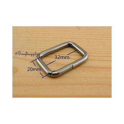 Rectangle Rings webbing Belt buckle gunmetal strap connector 32mm 1 1/4 inch 10pcs U14