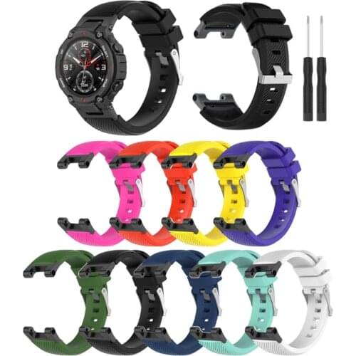 1 Piece New Sport Band Compatible with T-Rex/T-Rex pro Soft Monochromatic Silione Strap Belt Smartwatch Durable Straps 95AF