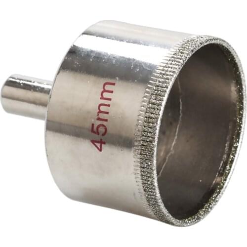 1 PCSXueliee 45mm Diamond Coated Core Drill Bit Tile Glass Marble Tile Granite Ceramics Hole Saw Metal Opener Cutter Bits P15