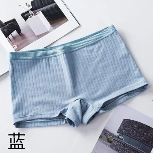 Sexy Cotton Panties Striped Women Boyshorts Breathable Ladies Safety Underwear Girls Underpants Flat Boxer Shorts Culotte Femme