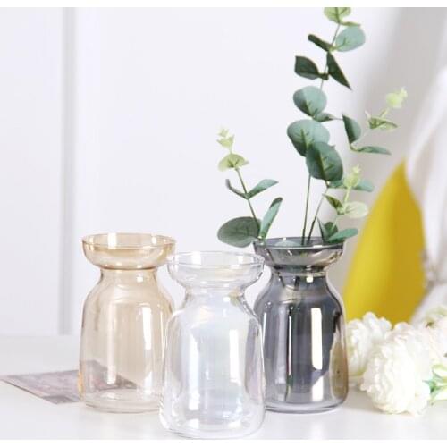 Flower Vase For Table Decoration Living Room Glass Vase Mariage Table Ornaments Desktop Dried Flower Nordic Vase