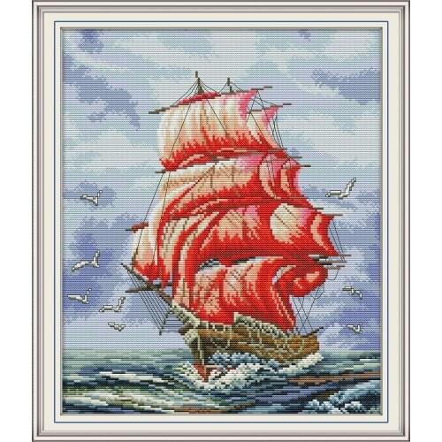 Everything is going smoothly 14 cross stitch kit aida 14ct 11ct count print canvas cross stitches needlework embroidery DIY