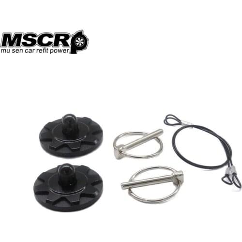 High quality Black Car Plus Flush Hood Latch Pin Kit Racing Auto Engine Locks Bonnet Locking Hood Kit