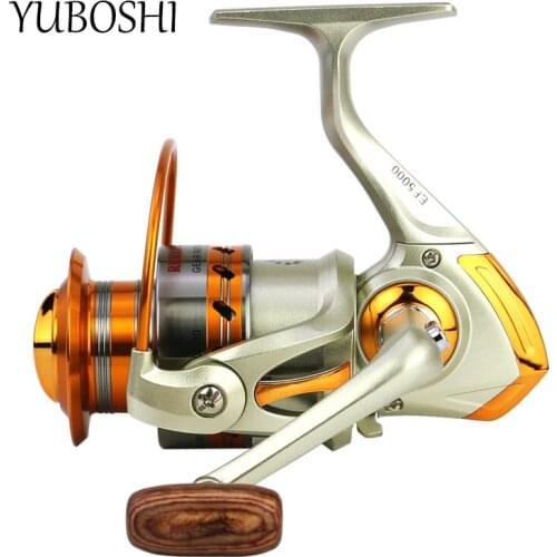 YUBOSHI Brand Spinning Fishing Reel EF 500-9000 Series Metal Spool 5.2:1/5.5:1/4.1:1 Gear Ratio Spinning Wheel Fishing Tools