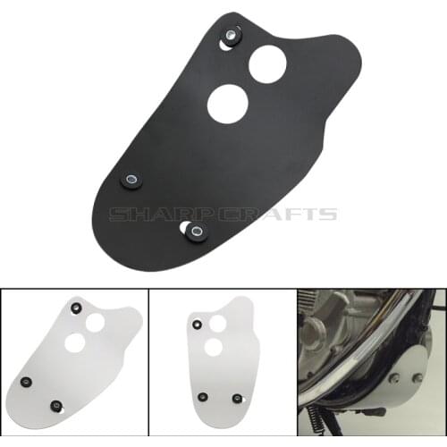 Motorcycle Black Silver Aluminum Engine Guard Bash Protector Skid Plate Cover For Yamaha SR500 SR400 Cafe Racer Bobber Tracker