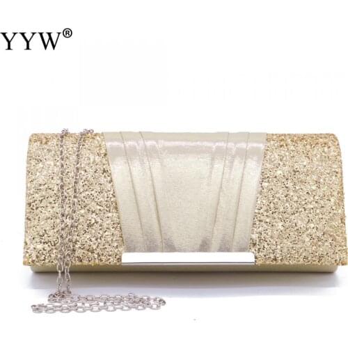 Elegant Women Clutch Bag Sparkling Sequin Patchwork Handbag Shoulder Bags Glitter Prom Party Evening Ladies Purse Long Wallet