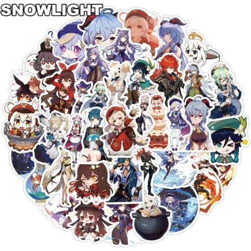 10/50pcs/set Cartoon ACG Adventure Game Genshin Impact Stickers For Laptop Diy Skateboard Helmet Phone Case Gift Luggage Mixed