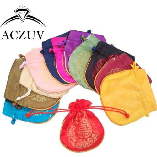 50Pcs 10.5x10.5cm High Qaulity Silk Jewelry Bags Jewelry Pouches Packing Bags Gift Packaging Bags Drawstring Pouches Bags