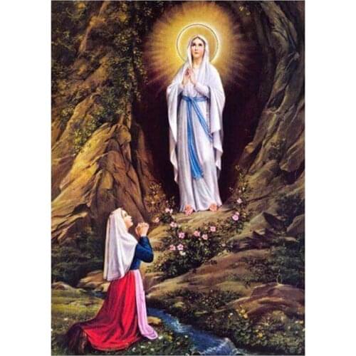 Full Round Drill 5D DIY Diamond Painting Mary Virgin bless Embroidery mosaic rhinestone Cross Stitch Kit Religious icon